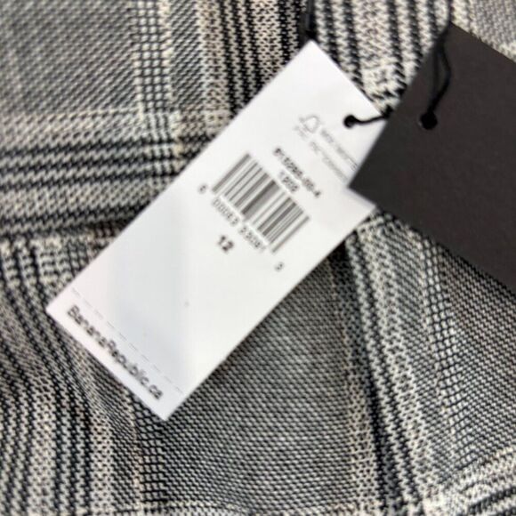 Banana Republic High Rise Tapered Ankle Crop Pants Women's Gray Plaid NWT sz 12 - Picture 7 of 13